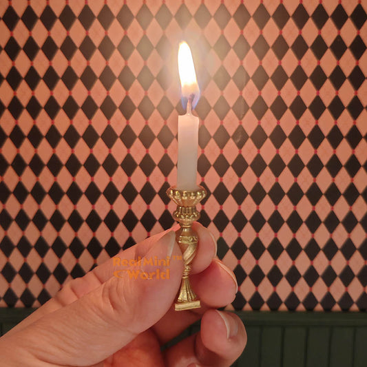 Miniature REAL Candle + Holder