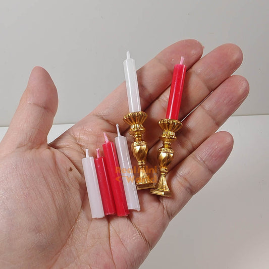 Miniature REAL Candle + Holder
