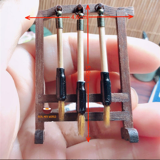 1:12 REAL WORKING miniature paint brush (can make real tiny drawings)